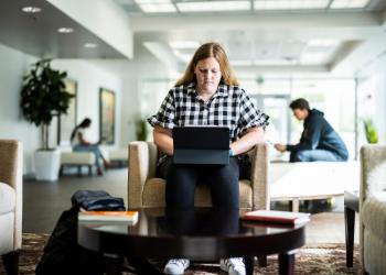 Woman in chair