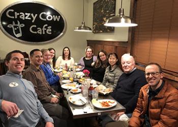 Students enjoy dinner at the UAESP Conference