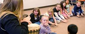 children playing drums